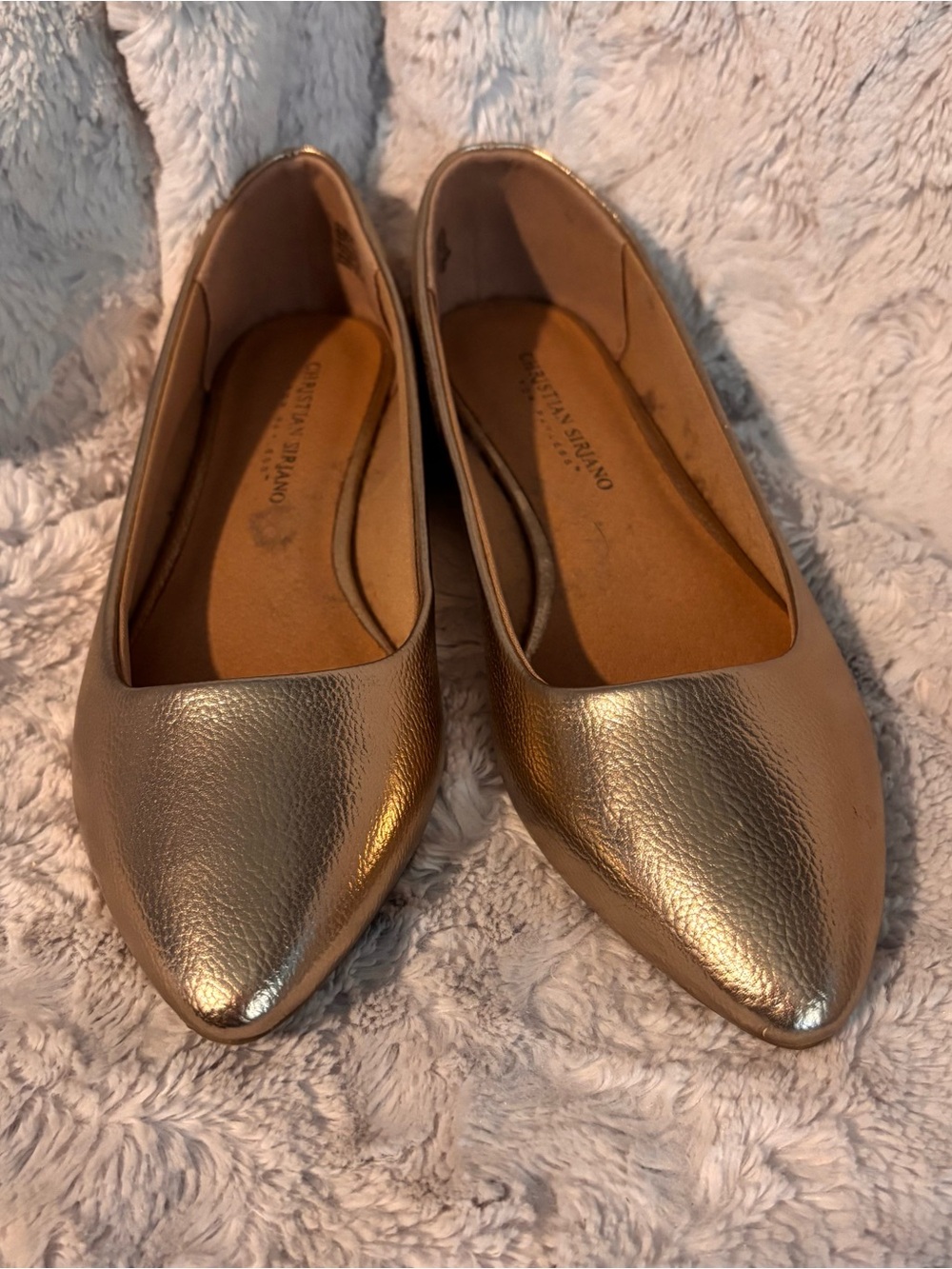 Christian Siriano for Payless Gold Flats - Size 8